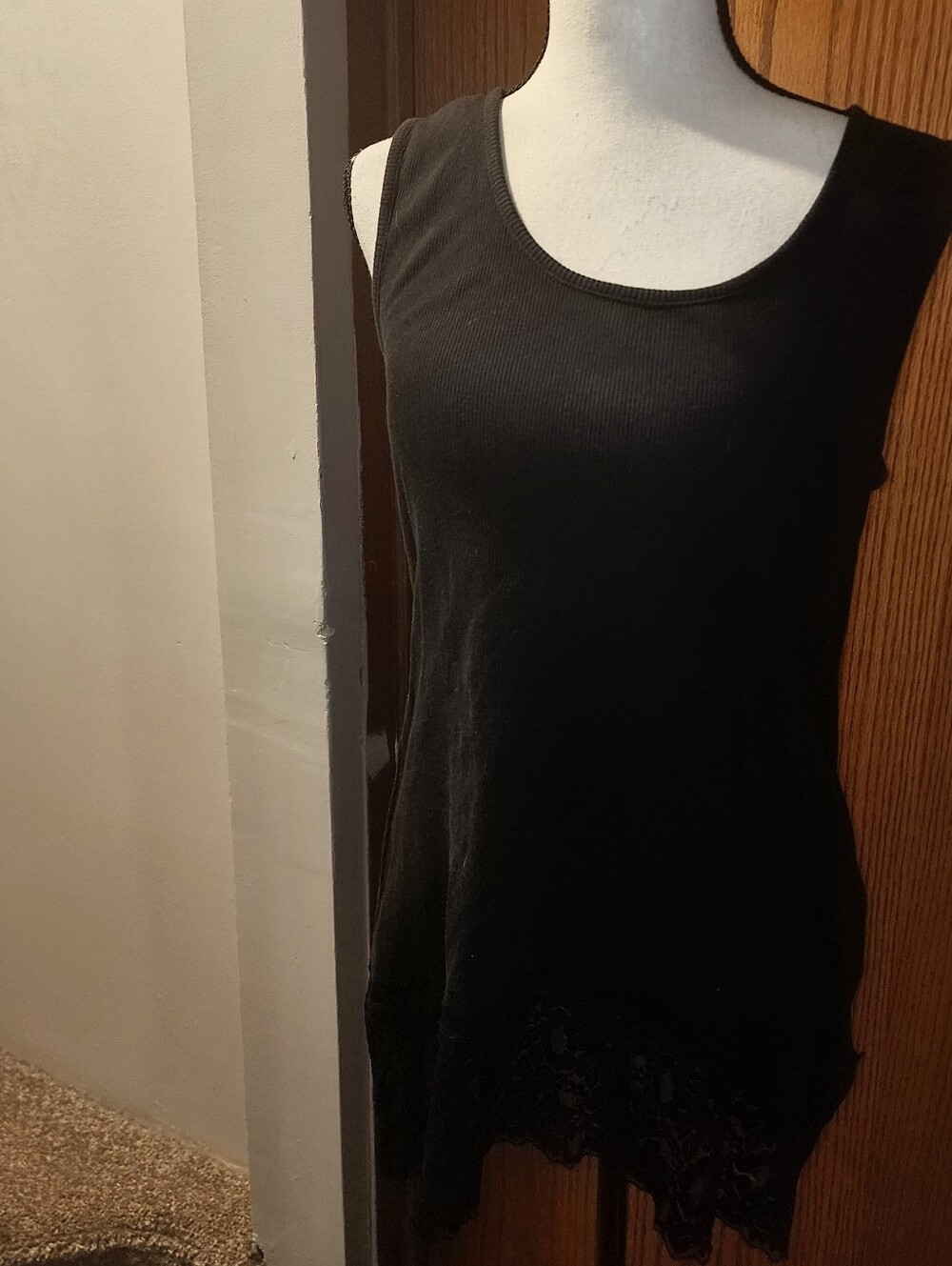 Torrid Black Lace-Hem Sleeveless Women's Tank Top 2X